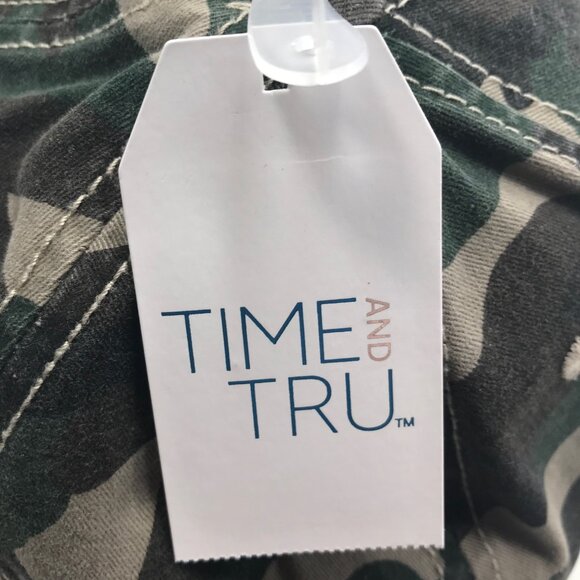 Time And Tru Womens One Size Baseball Cap Adjustable Back Strap Camo Green New - Picture 5 of 7